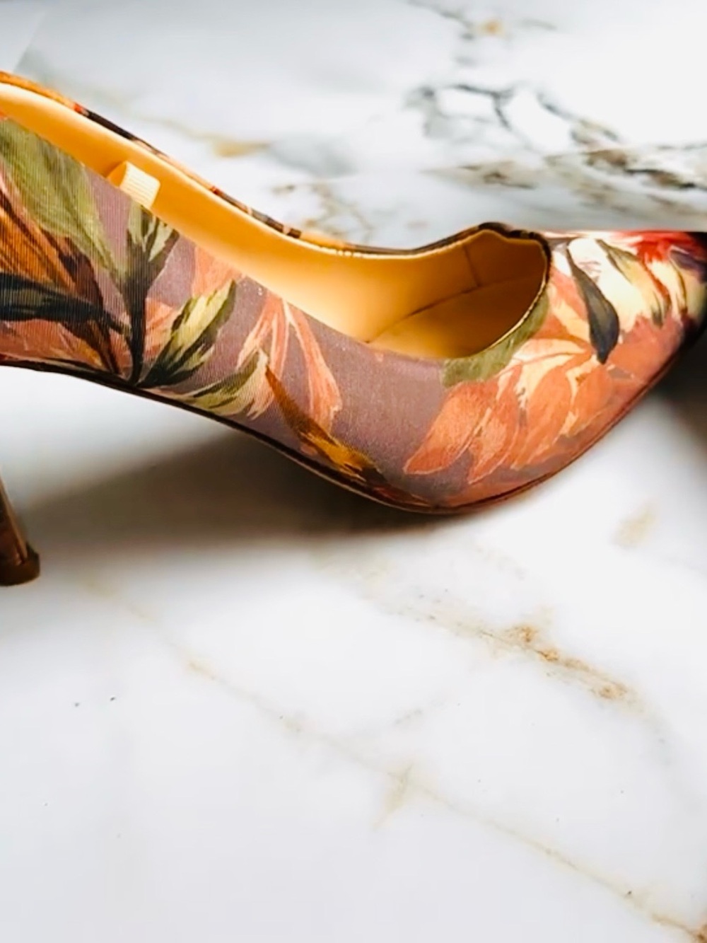 NINE WEST | “Forshow” (Y2K Line) Floral Print Tatiana Heels | Size 8! - Picture 6 of 8